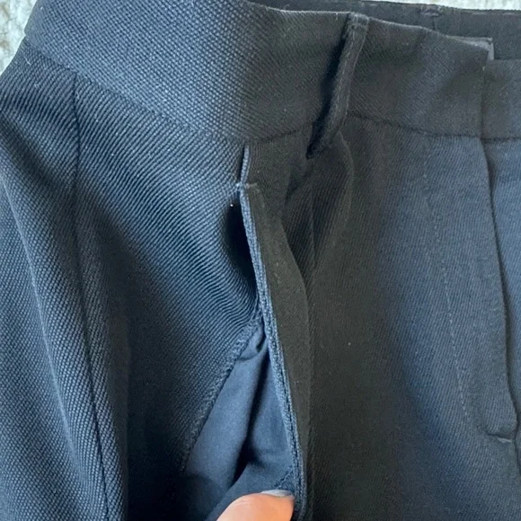 Theory Women's Wool Black Straight Leg Pants Size 6 - Picture 4 of 13